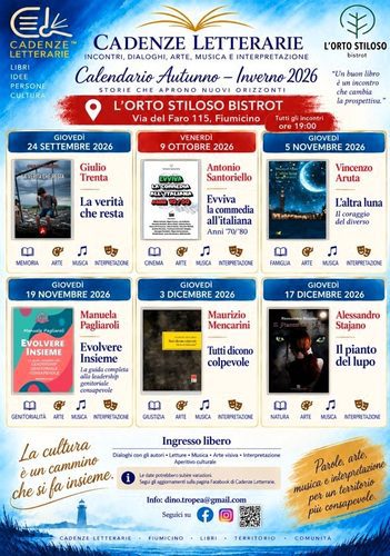 Fiumicino. Cadenze Letterarie fa rete tra cultura e territorio 1 cl programma autunno inverno 2026 ver.1.1