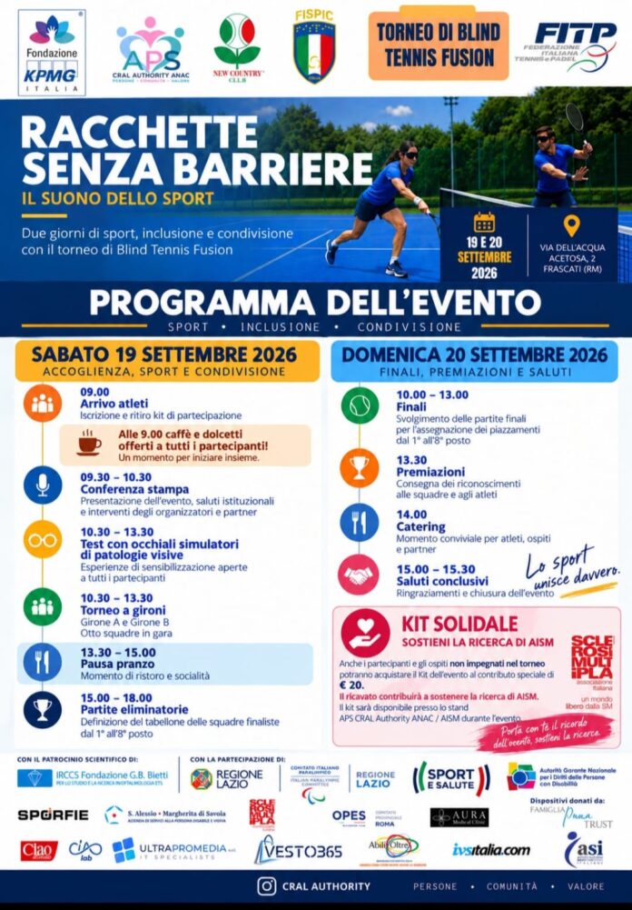programma Blind tennis
