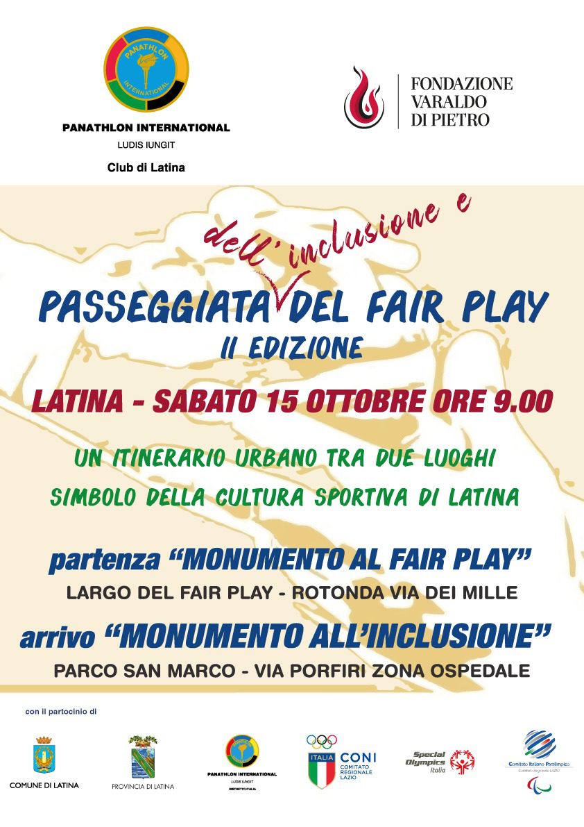 Passeggiata del Fair Play con “Special Olympics” nel segno dell’inclusione Passeggiata del Fair Play con “Special Olympics” nel segno dell’inclusione