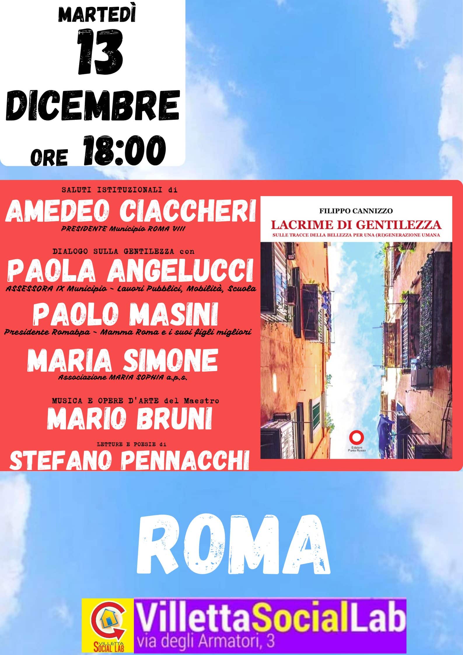 Presentazione a Roma del libro, “Lacrime di Gentilezza Presentazione a Roma del libro, “Lacrime di Gentilezza