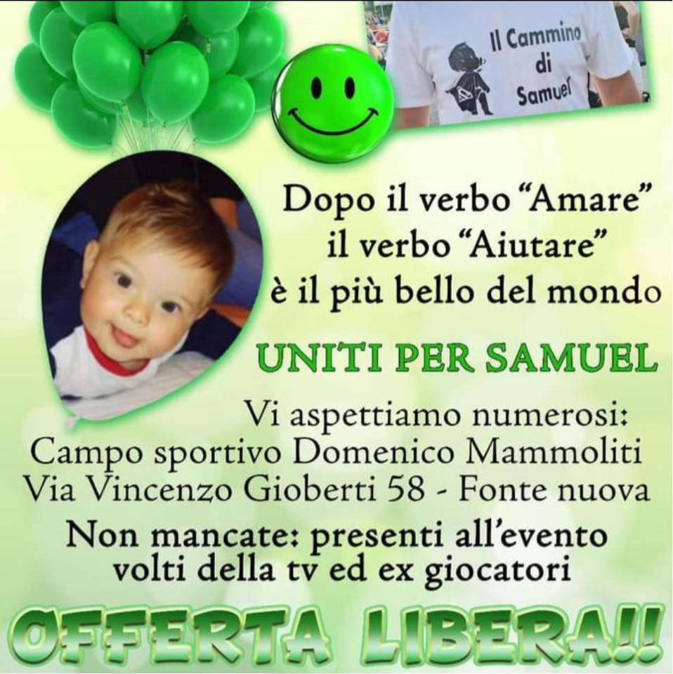 Partita del Cuore a Fonte Nuova – Tutti Uniti per Samuel Partita del Cuore a Fonte Nuova – Tutti Uniti per Samuel