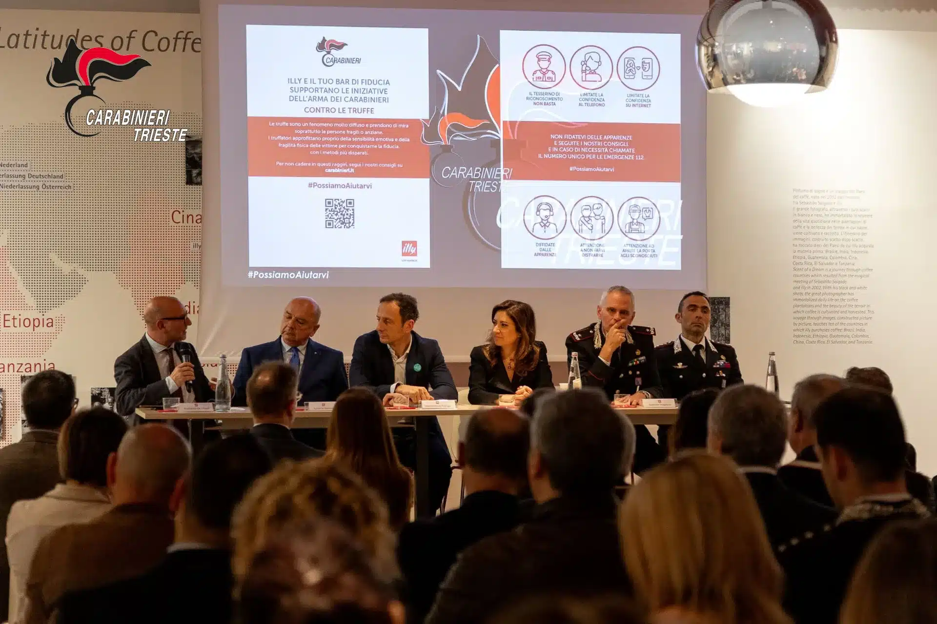 illycaffè e l’Arma dei Carabinieri insieme per prevenire e combattere il fenomeno delle truffe a Trieste illycaffè e l’Arma dei Carabinieri insieme per prevenire e combattere il fenomeno delle truffe a Trieste