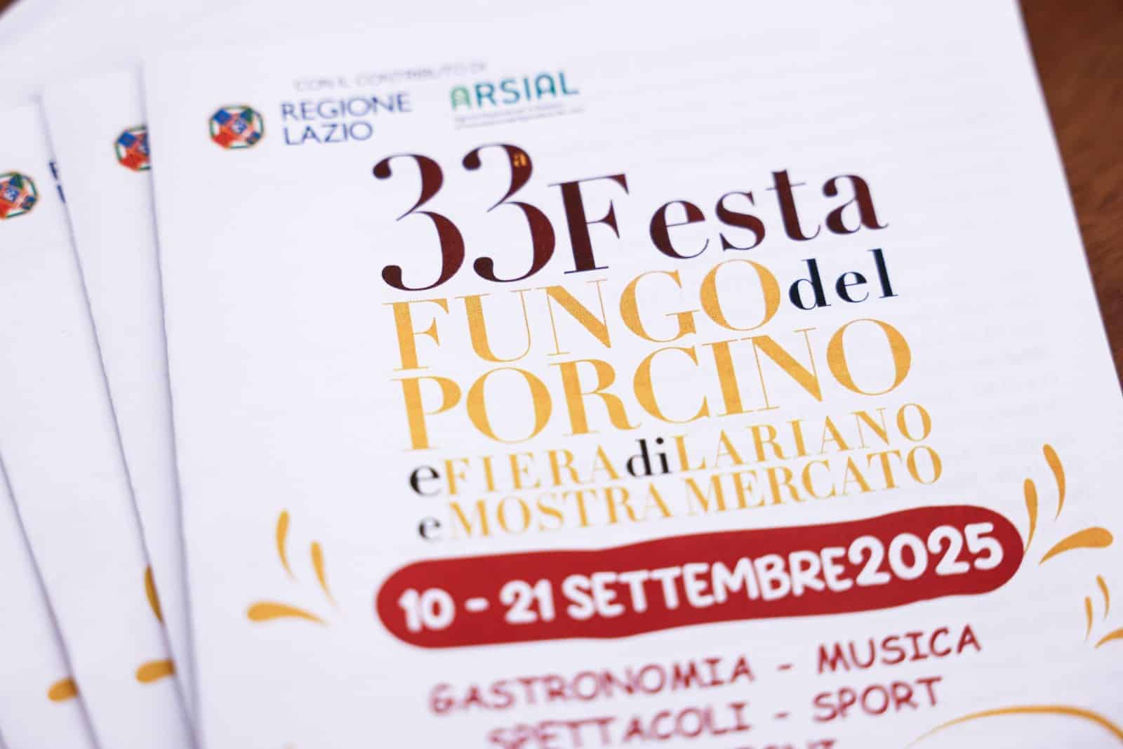 Al via la 33ª edizione della Festa del Fungo Porcino di Lariano: il 10 settembre l’inaugurazione ufficiale con il Ministro Lollobrigida e Mara Venier Al via la 33ª edizione della Festa del Fungo Porcino di Lariano: il 10 settembre l’inaugurazione ufficiale con il Ministro Lollobrigida e Mara Venier