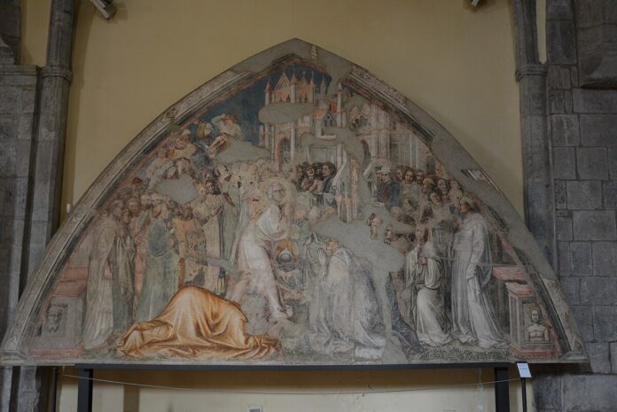 San Ladislao che si reca in chiesa per essere incoronato