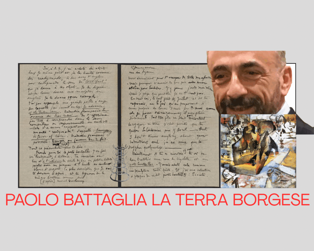 Paolo Battaglia La Terra Borgese, il parallelismo Duchamp||Cattelan e la vera storia – con prove – del “Porte bouteilles” critico-d-arte-paolo-battaglia-la-terra-borgese.png