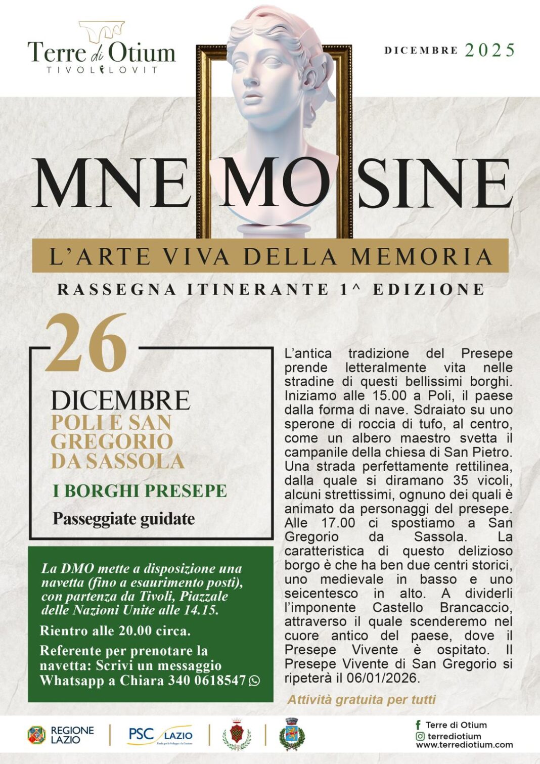 A Poli e San Gregorio da Sassola la prima edizione della rassegna itinerante dedicata ai presepi viventi A Poli e San Gregorio da Sassola la prima edizione della rassegna itinerante dedicata ai presepi viventi