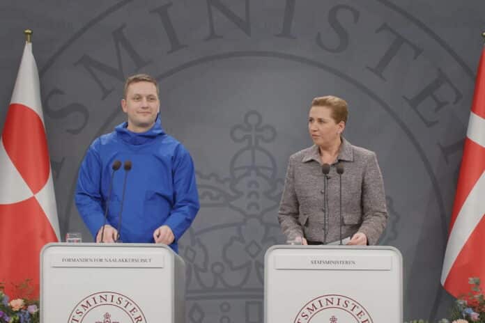 CONFERENZA STAMPA DI NIELSEN E FREDERIKSEN SULLA GROENLANDIA