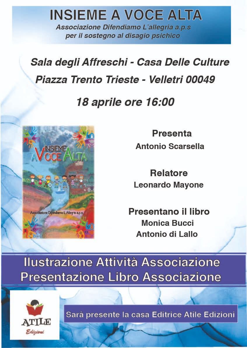 Velletri. Inclusione e salute mentale: incontro del 18 aprile alla Casa delle Culture Velletri. Inclusione e salute mentale: incontro del 18 aprile alla Casa delle Culture