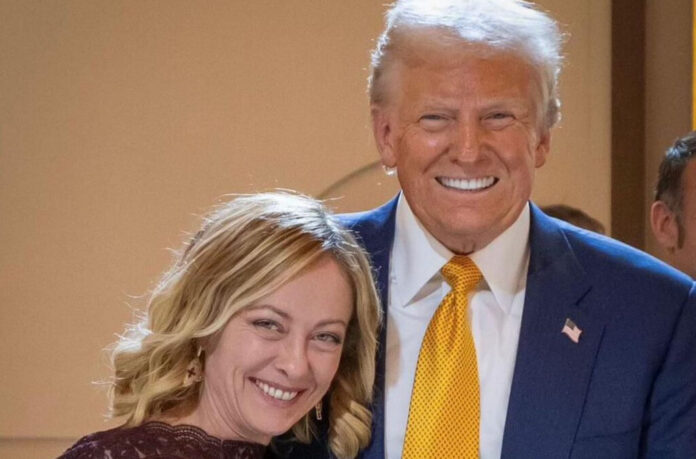 GIORGIA MELONI PRESIDENTE DEL CONSIGLIO, DONALD TRUMP PRESIDENTE USA