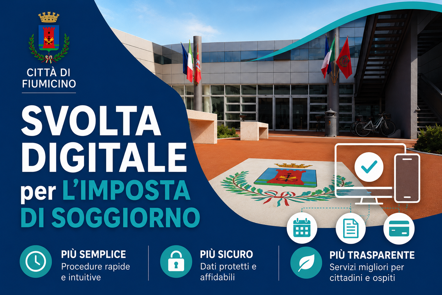 Fiumicino. Imposta, dal 2026 obbligo digitale per le strutture ricettive Il Comune di Fiumicino avvia la digitalizzazione completa dell’Imposta di Soggiorno per le strutture ricettive dal 2026.