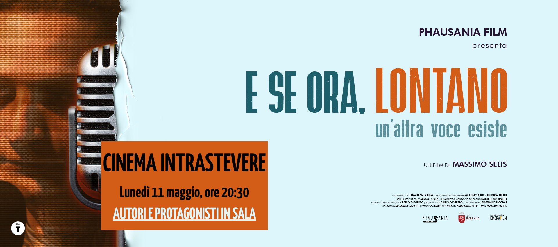 LA VOCE DEI GIOVANI IN UN FILM. L’11 MAGGIO AL CINEMA INTRASTEVERE LA VOCE DEI GIOVANI IN UN FILM. L’11 MAGGIO AL CINEMA INTRASTEVERE