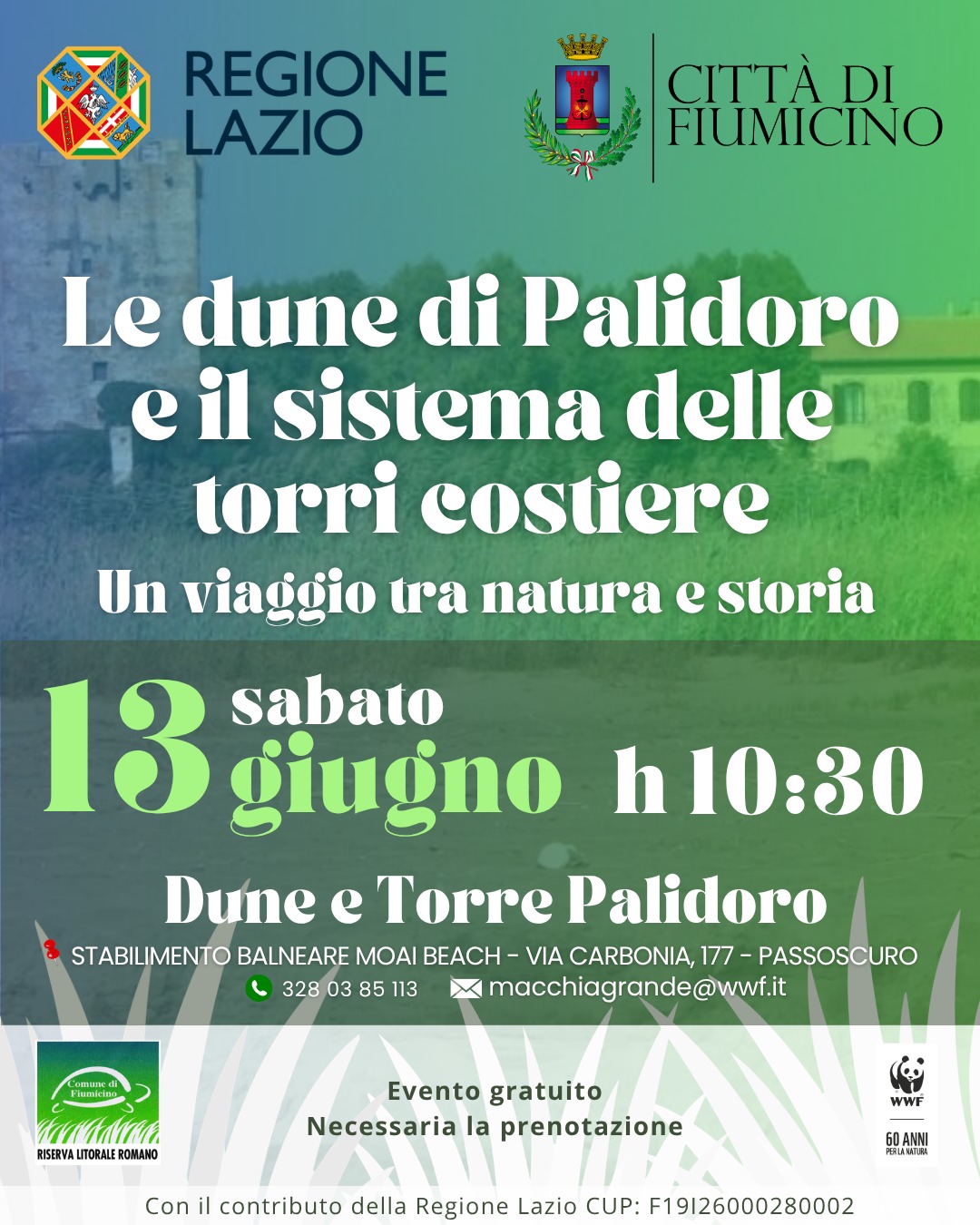 Fiumicino. Riserva, nuovi eventi per scoprire natura e storia del territorio Riserva Naturale Statale del Litorale Romano, eventi del trentennale a Fiumicino tra natura, archeologia e percorsi educativi WWF.