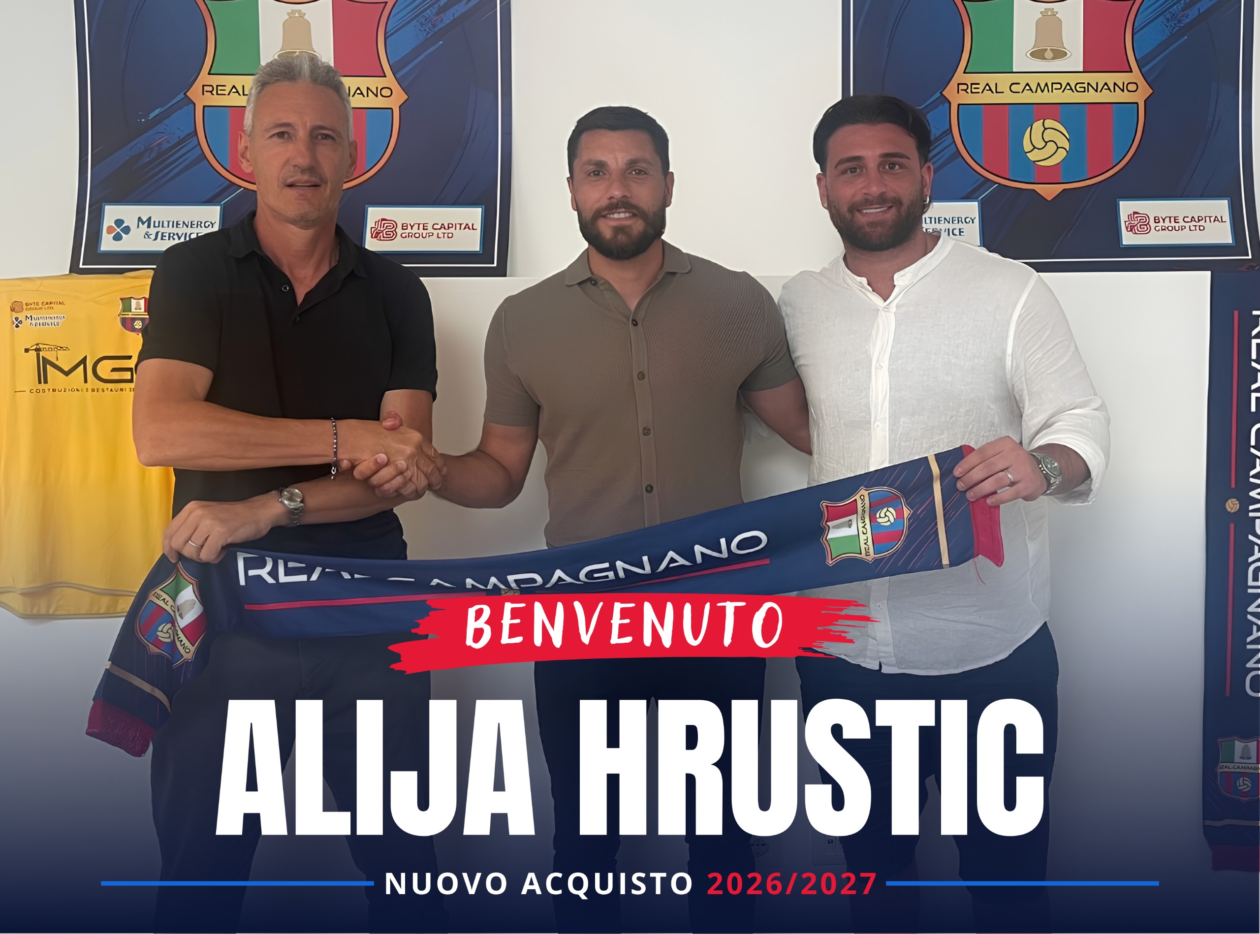 Il Real Campagnano mette a segno il primo colpo: il centrocampista Alija Hrustic Il Real Campagnano mette a segno il primo colpo: il centrocampista Alija Hrustic