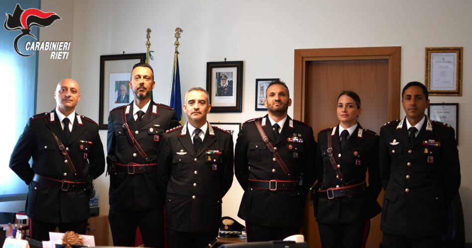RIETI. Avanzamenti di grado e nuove qualifiche al Comando Provinciale dei Carabinieri 1 Marescialli