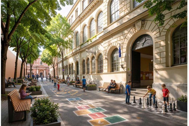 Roma lancia "Spazi a Colori": 700 mila euro per l’urbanistica tattica e la città partecipata 1 Municipio I Strada scolastica in via Madonna dellOrto