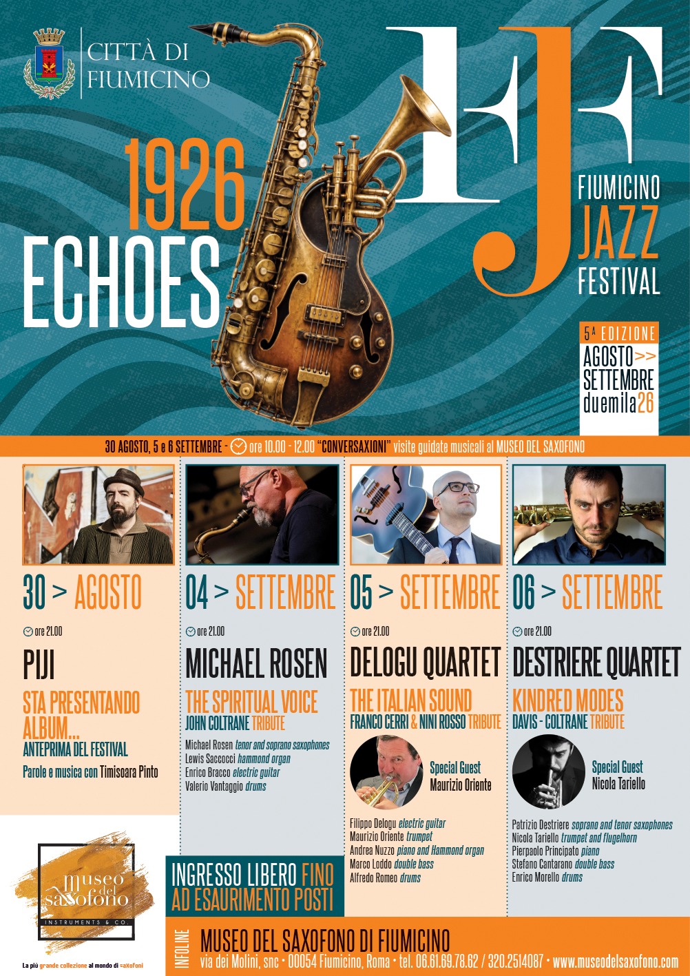 Fiumicino. Jazz Festival, quattro concerti a ingresso libero