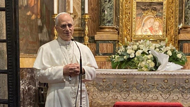 Per la seconda volta Leone XIV in visita alla Madonna del Buon Consiglio 1 papa madonna