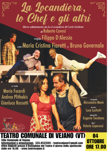 La tradizione incontra la modernità al Vejamo Festival: in scena "La Locandiera, lo Chef e gli Antri", irresistibile rilettura di Goldoni firmata da Roberto Cavosi e diretta da Filippo D'Alessio 1 2