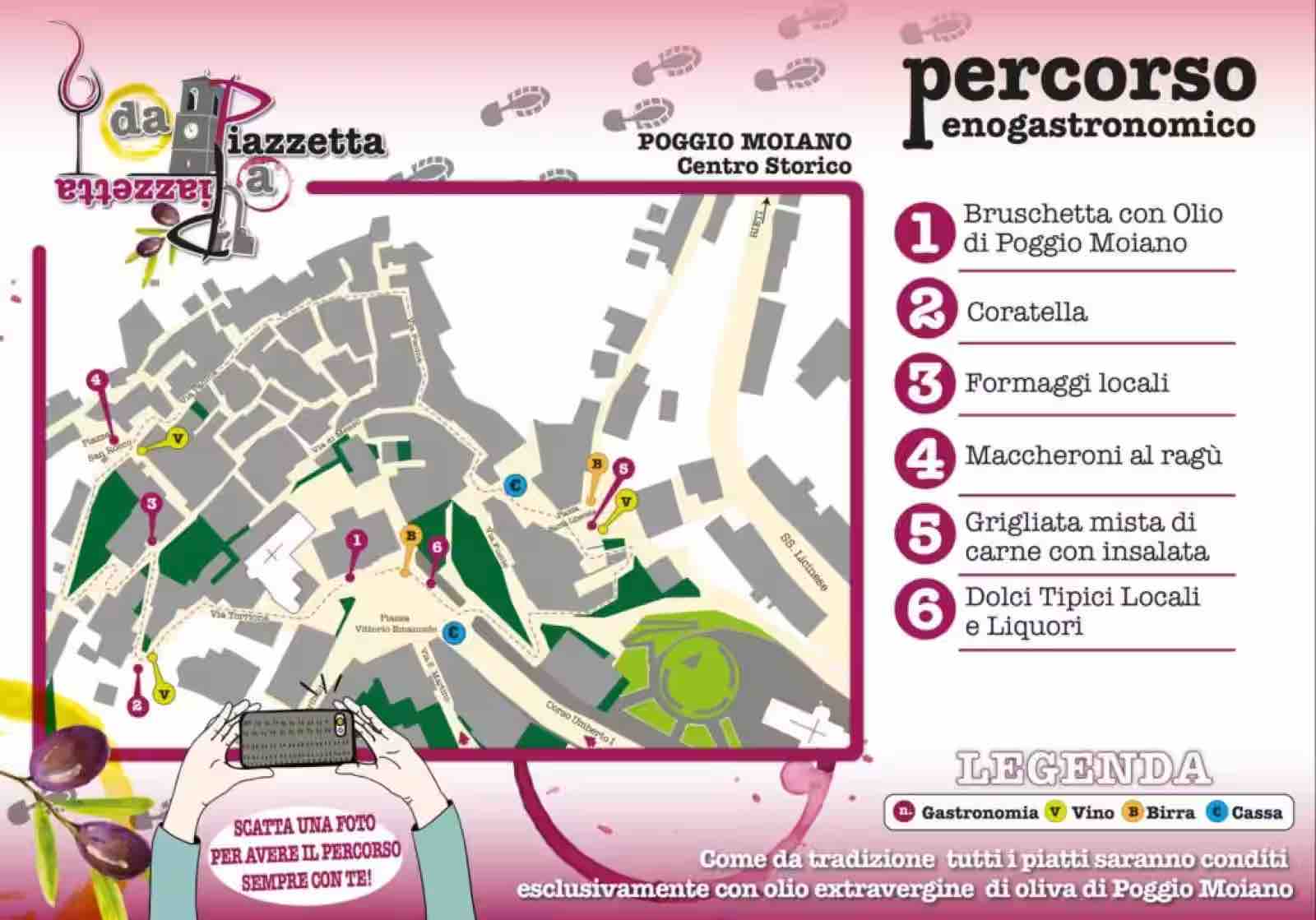 Poggio Moiano celebra i sapori della Sabina: sabato 5 settembre torna il percorso enogastronomico “Da piazzetta a piazzetta”