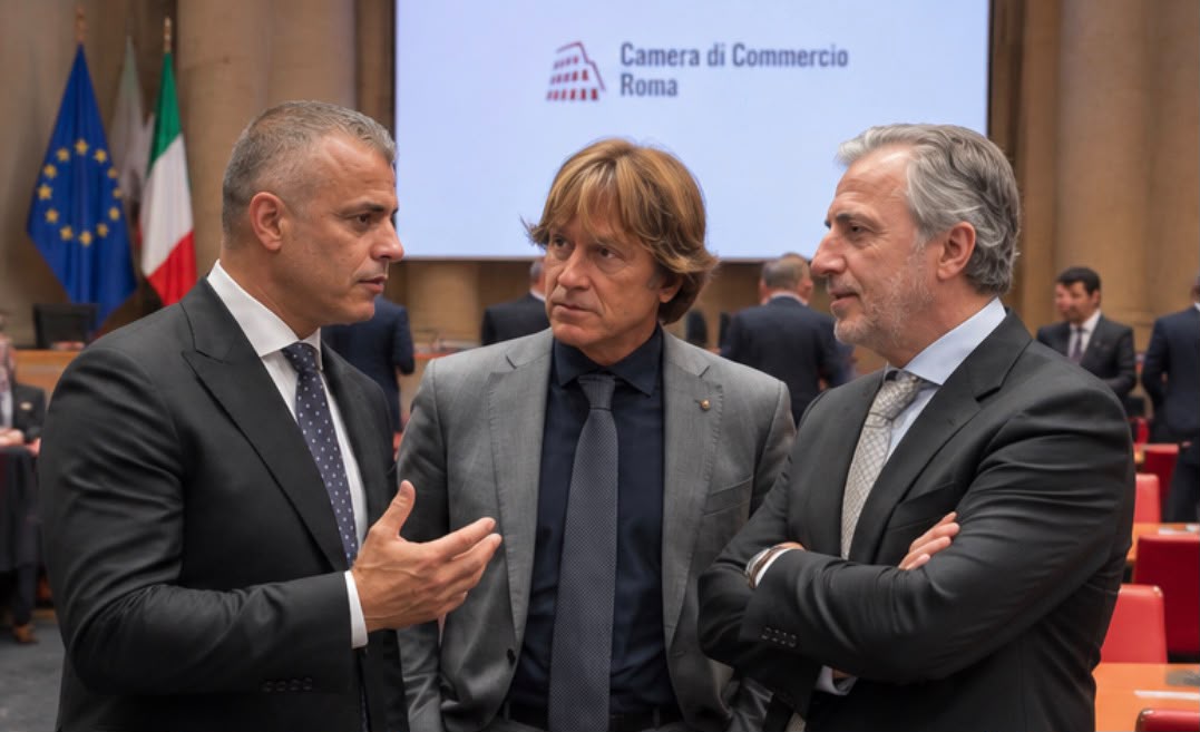 2 noureddin al hadi al megrahi con il dr. castracane dirigente banca generali e lambasciatore paolo pengo 2
