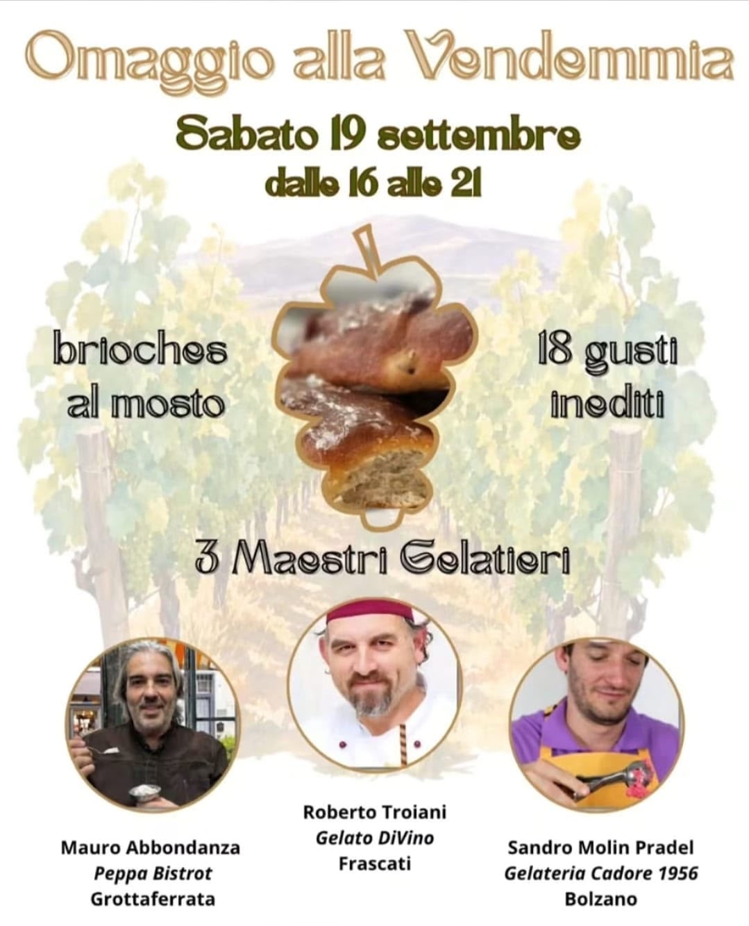 LA VENDEMMIA IN UN GELATO A FRASCATI. ECCO I GUSTI “DI VINI” CHE RACCONTANO IL TRIONFO DEL MADE IN ITALY ARTIGIANALE