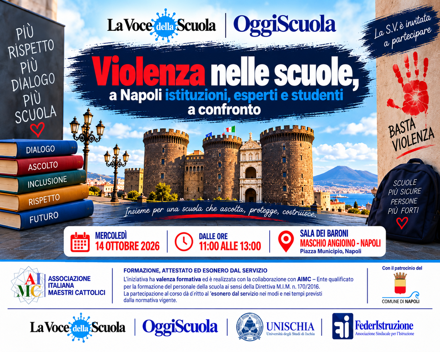 Violenza nelle scuole: a Napoli istituzioni e studenti a confronto Violenza nelle scuole: a Napoli istituzioni e studenti a confronto