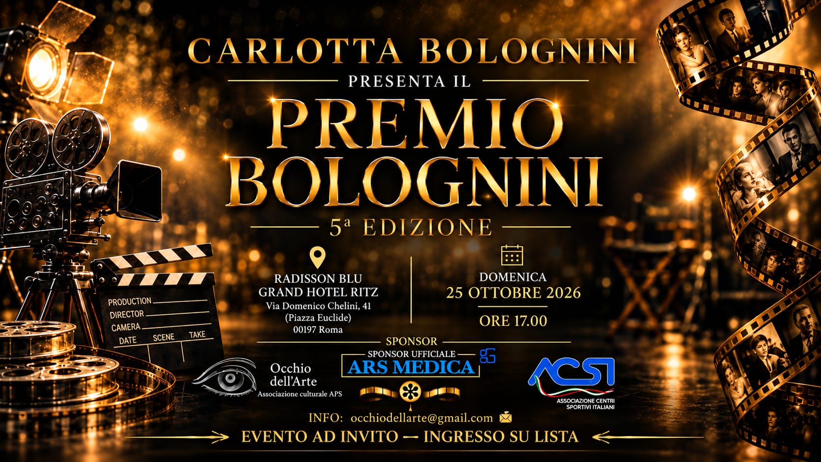 Al via la 5ª edizione del Premio Bolognini: la grande eredità del cinema italiano brilla a Roma Al via la 5ª edizione del Premio Bolognini: la grande eredità del cinema italiano brilla a Roma