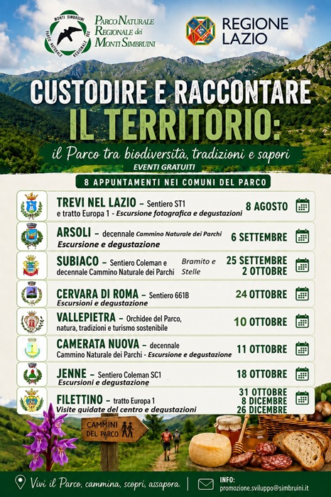 Un viaggio tra biodiversità, tradizioni e sapori dei Monti Simbruini Un viaggio tra biodiversità, tradizioni e sapori dei Monti Simbruini