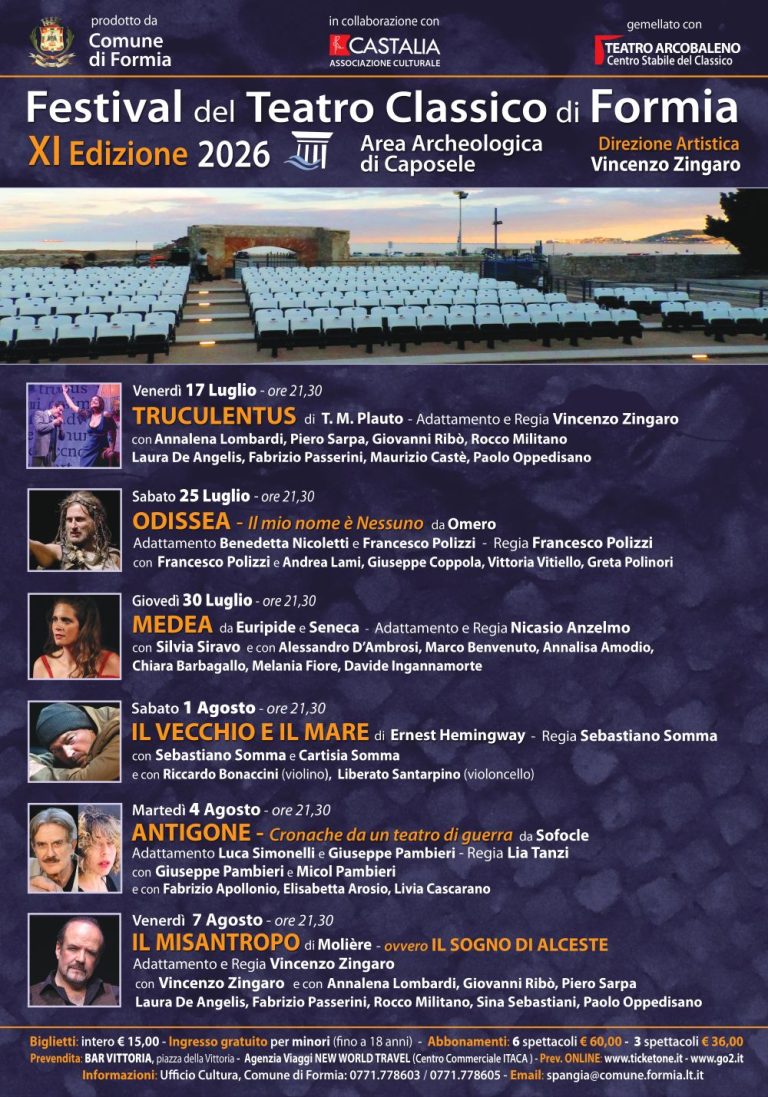 Festival del Teatro Classico di Formia– XI Edizione 2026
