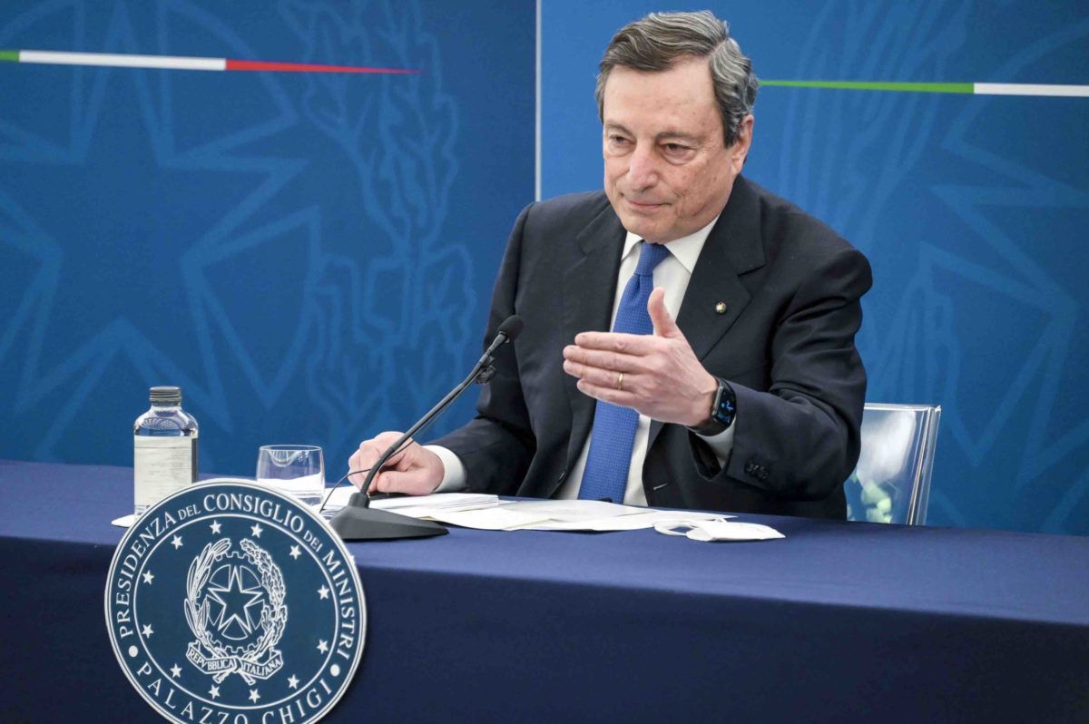 CONFERENZA STAMPA DI DRAGHI E LOCATELLI