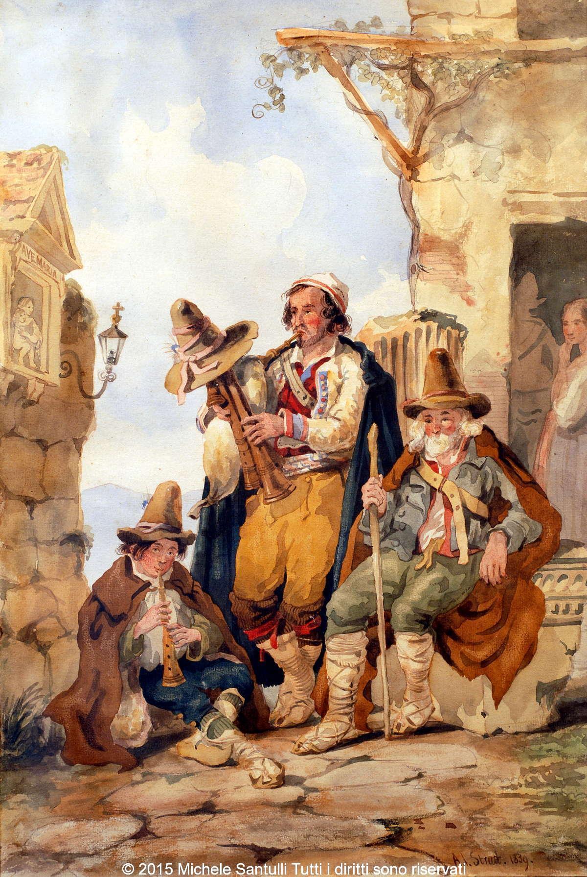 Strutt, A,J, Zampognari, acq.47,5x32, priv.