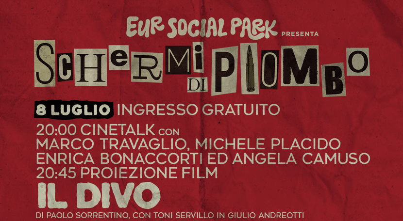 "Schermi di Piombo" ospita il film "Il Divo". Sul palco il talk con Michele Placido, Enrica Bonaccorti, Marco Travaglio, Angela Camuso. "Schermi di Piombo" ospita il film "Il Divo". Sul palco il talk con Michele Placido, Enrica Bonaccorti, Marco Travaglio, Angela Camuso.