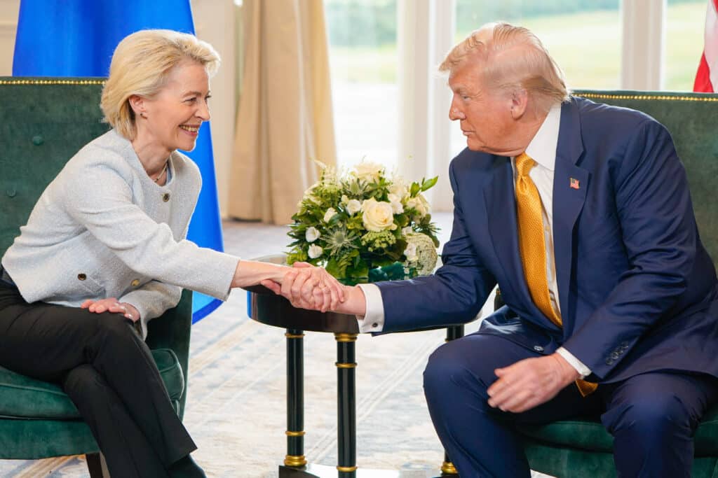 INCONTRO TRA IL PRESIDENTE TRUMP E LA PRESIDENTE DELLA COMMISSIONE EUROPEA URSULA VON DER LEYEN