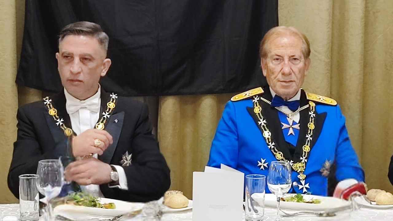 S.A.R. il Sire Don Ruben Alberto Gavaldà, Gran Maresciallo, Gran Balì e S.A.S. il Principe Gran Maestro Don Basilio Calì di San LorenzoProtettore dell’Ordine e