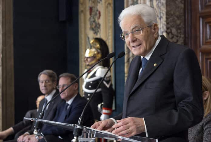 IL PRESIDENTE MATTARELLA ALLA CERIMONIA PER LO SCAMBIO DEGLI AUGURI DI FINE ANNO CON IL CORPO DIPLOMATICO