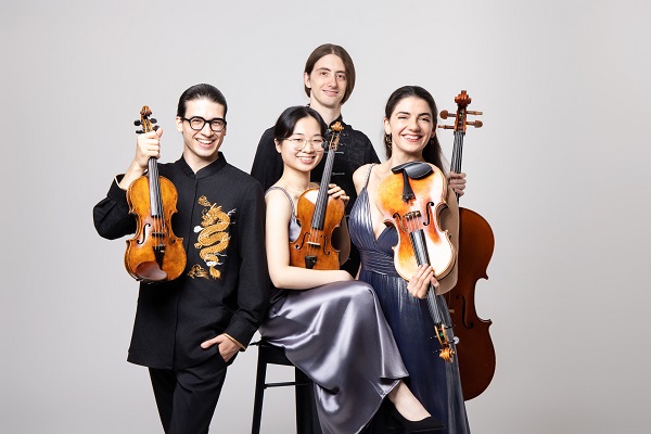 Premio ADUIM_Quartetto Goldberg_Jingzhi Zhang, Giacomo Lucato, violini_Matilde Simionato, viola_Martino Simionato, Violoncello_Credits_ Domenico Gargarella