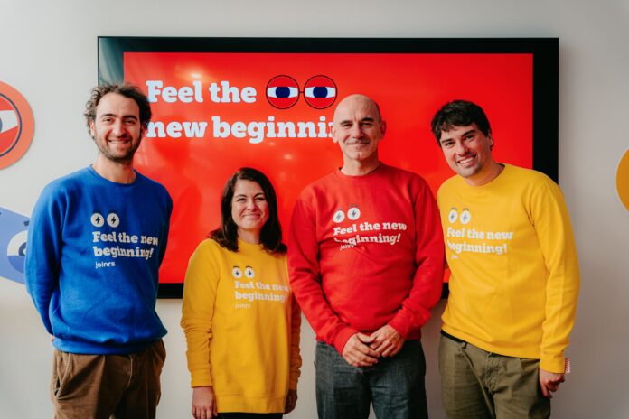 Joinrs - I founder Nicolò Bardi, Stefano Antonelli, Martina Mattone e Gabriele Giugliano