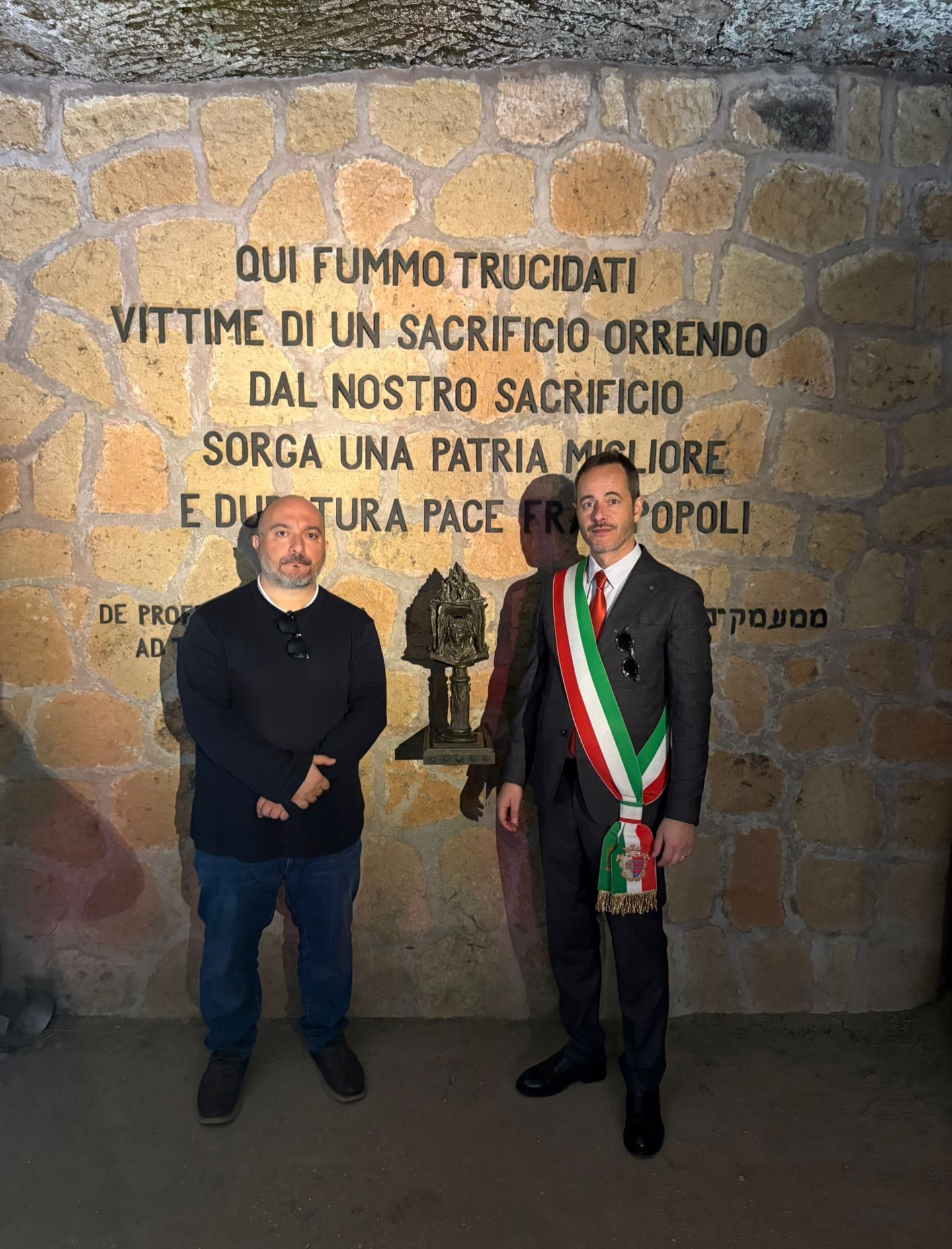 Il sindaco Andrea Querqui con l'assessore Alessandro Ciotoli