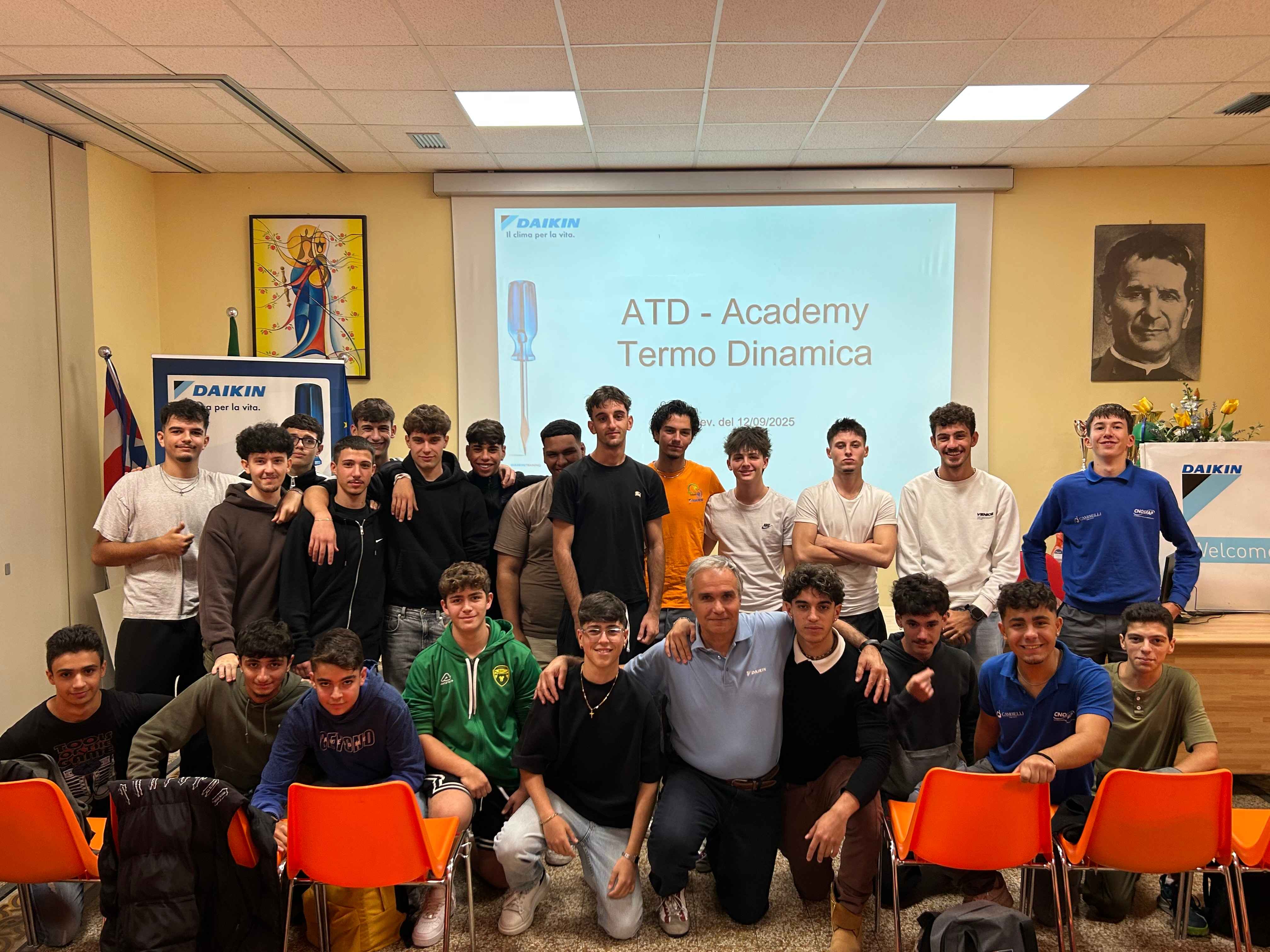 I ragazzi del CNOS-FAP di Vigliano Biellese con Daikin
