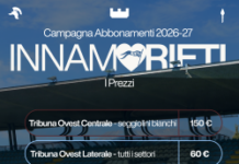 FC Rieti 1936 lancia la campagna abbonamenti “Innamorieti” per la stagione 2026/27 in Eccellenza