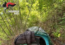 RIETI: ENNESIMA OPERAZIONE ANTIDROGA NEI BOSCHI REATINI: I CARABINIERI SMANTELLANO UN BIVACCO DELLO SPACCIO E ARRESTANO UN 20ENNE