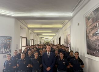 ROMA: IL QUESTORE DI ROMA RICEVE I 377 AGENTI IN PROVA ASSEGNATI ALLA QUESTURA DI ROMA