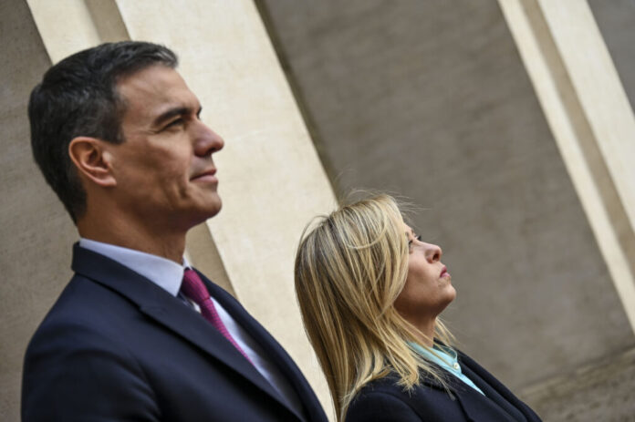 GIORGIA MELONI INCONTRA IL PRESIDENTE DEL GOVERNO DI SPAGNA PEDRO SANCHEZ