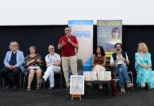Roma. Cadenze Letterarie cresce, evento più partecipato al CineVillage Dino Tropea e gli ospiti di Cadenze Letterarie sul palco del CineVillage Marconi a Roma