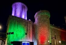 Fondi. Miss Sorriso Lazio porta Elisa Chiodetti a Roma Castello Baronale di Fondi illuminato durante Miss Italia Lazio 2026