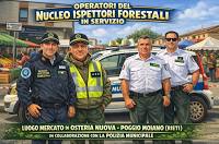 Poggio Moiano: controllo straordinario del territorio: asse tra il Nucleo Ispettori Forestali e la Polizia Locale